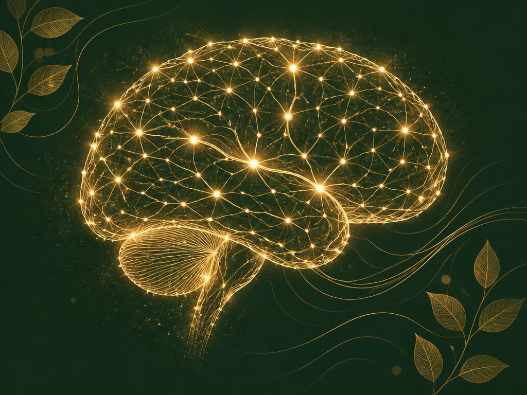 Ilustração de neurociência aplicada à cura emocional